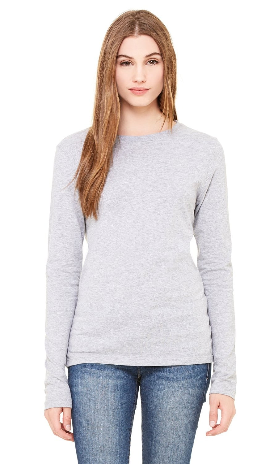 Women's Thick Crewneck Long Sleeve T-Shirt - Walmart.com