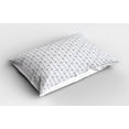 thumbnail image 2 of Ambesonne Nautical Pillow Sham 2 Pack, Anchor Ship and Boat, 30"x20", Indigo Eggshell, 2 of 3
