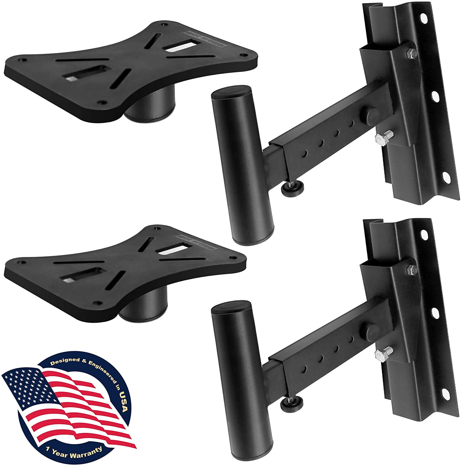 Pyle PSTNDW15 Universal Adjustable Wall Mount Speaker Bracket Stand Walmart Canada