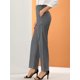 thumbnail image 4 of Pantalones Largos de pierna recta Allegra K Tartán a cuadros casuales Cintura Alta Mujer Azul oscuro M, 4 of 6
