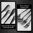 thumbnail image 6 of Jetcloudlive 24 Pieces Black Silverware Set with Steak Knives, Black Flatware Set for 4, Food-Grade Stainless Steel Tableware Cutlery Set, Eating Mirror Polished Utensil Set for Home Restaurant, 6 of 7
