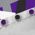 thumbnail image 4 of Manfei Geometric Lines Print Blackout Curtains Set of 2 (52x84 Each),Retro Stripes Pattern Window Curtains,Gray Black Purple Curtains and Drapes For Teens,Breathable Home Decor, 4 of 6