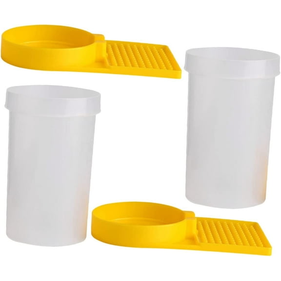 2pcs Bee Waterer Entrance Honey Bee Feeder Plastic Bee Entrance Feeder Front Entrance Honey Bee Feeder Bee Food Water Feeder Bee Waterer for Garden Nest Door Drinking Cup