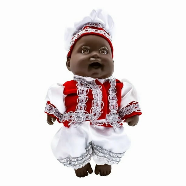 Congo Shangó 15 cm – Orisha del fuego y la justicia, figura devocional con vestimenta rojo/blanco para altar (Santería/Yoruba/Palo)