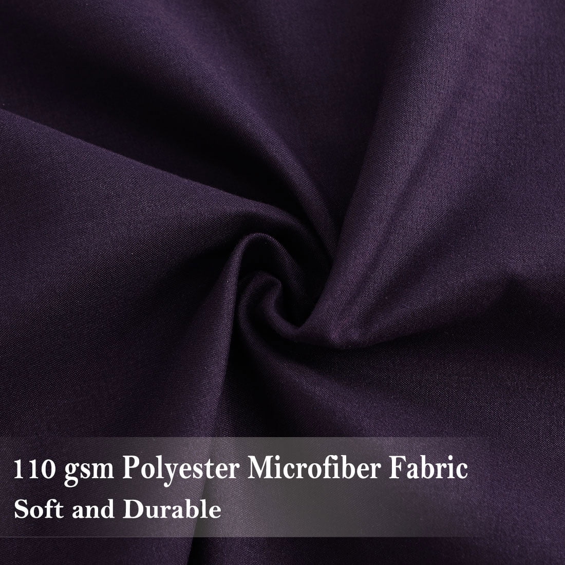 REGALWOVEN 3-Piece Duvet Cover Set with Pompoms Tassel, Queen Dark Purple