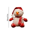 thumbnail image 3 of Plush Elk Christmas Stuffed Animal Toy - Soft Snowman Scarf Decor Holiday Gift for s Festive Bedroom Decor Winter Cuddle Pillow(C), 3 of 6