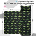 thumbnail image 5 of Green Dinosaurs MultiShapes Pattern Teens Toddler Nap Mat with Pillow, Sleeping Mat Bag for Preschool Daycare 59"x22", 5 of 6