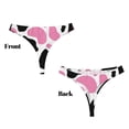 thumbnail image 3 of Fotbe Cow Spots Tanga Sin Costuras para Mujer con Estampado – Panties Invisibles, Transpirables y Cómodos para Uso Diario-4X-Large, 3 of 6