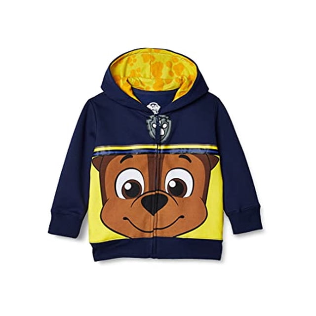 Sudaderas con Capucha con Diseño de Paw Patrol para Niños en Edad Preescolar de Nickelodeon, Chase Azul Marino, Talla 3T