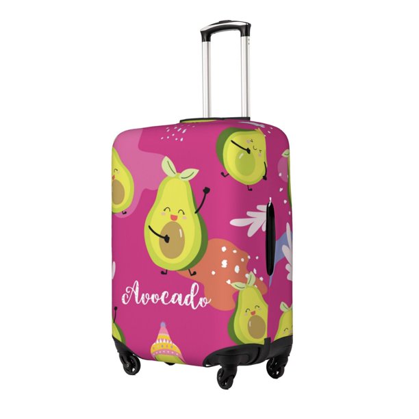 Balery Pink Green Avocado Funda de equipaje, fundas para maletas, elástica, lavable, protector de maletas, compatible con maletas de 18 a 32 pulgadas-Large