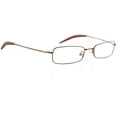 thumbnail image 2 of Unisex Optical Eyewear - Rectangle Shape, Metal Full Rim, Bronze, 2 of 4