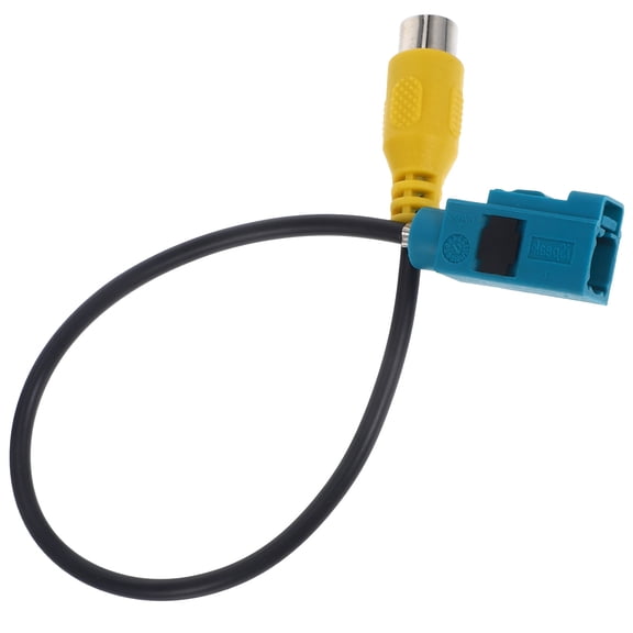 HOMEMAXS Black Backup Camera Adapter Cable for Audio Conversion and Car Navigation with Durable PVC Material