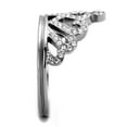 thumbnail image 4 of High polished (no plating) Stainless Steel Ring with Top Grade Crystal in Clear for Women Clear Stone Color Style TK1923 Size 6, 4 of 4