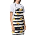 thumbnail image 4 of Yiaed Gold Flamingo Print Kitchen Apron with Hand Wipe Pockets,Big Pocket,Aprons for Women with Pockets, Waterproof for Cooking Baking, 4 of 7