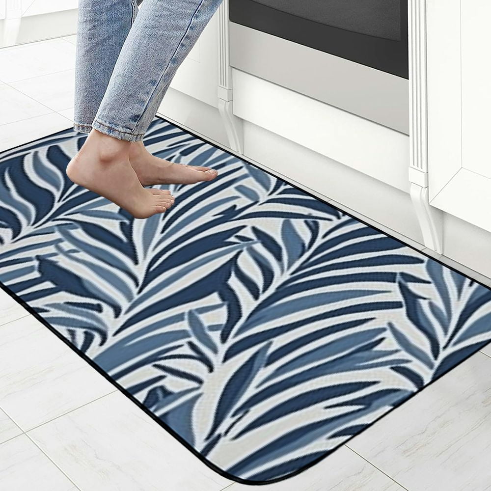 Qinduosi Tropical Leaves Plant Vintage Front Door Mat Welcome Mat,Non-Slip;Absorbent Indoor Door Mats,Durable Rubber Backing Floor Doormat for Entryway,Patio,Porch,Farmhouse Line Rustic