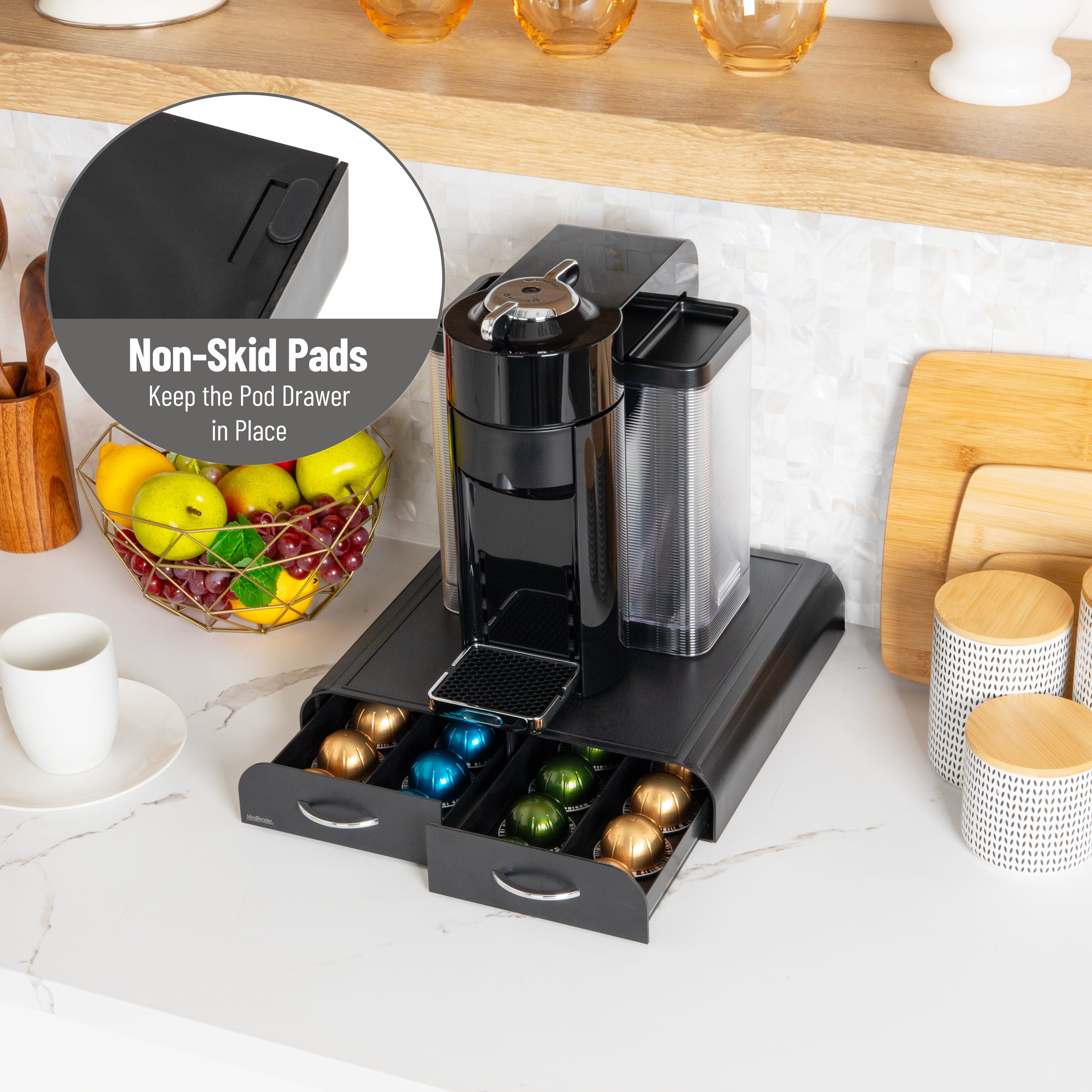 Mind Reader Coffee Pod Organizer, Compatible with 18 Vertuoline