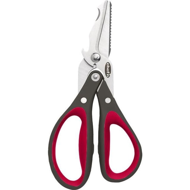 Chef N 6406672 FreshForce Ciseaux Utilitaires en Acier Inoxydable - Gris & Rouge