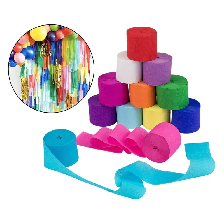 Assorted Rolls Crepe Paper Art Tissue Party Streamers DIY Projects