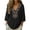 Black, variant on Linen Cotton Tops For Women Summer V Neck Embroidered Contrast Detail Relaxed Travel Ready Brunch Outdoor Casual Wear Layering Friendly Workday Errands