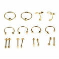 thumbnail image 2 of Jiaroswwei 16Pcs Lip Nose Eyebrow Stud Belly Tongue Rings Body Piercing Tool Jewelry Gift, 2 of 8