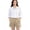 Light Brown, variant on Women's Pleated Cotton Linen Shorts, High Rise Casual Summer Shorts with Rear Pockets, Soft Breathable Tailored Bottoms
