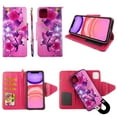 thumbnail image 1 of Pink Flower Butterfly Case for Iphone 11 Pro MAX Magnetic Detachable Hybrid Shock-Proof 2 in 1 Pu Leather Wallet Cover Folio Flip Kickstand Snap-on Book Style Cases Card Slots Wrist Strap, 1 of 2