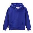 thumbnail image 5 of Mercatoo Boys Girls Cute Trendy Hoodies Kids Plain Fall Winter Fleece 𝐇ooded Sweatshirts Long Sleeve Pullover Hoodie Pocket, 5 of 9