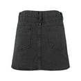 thumbnail image 5 of vigerkar High Stretchy Mini Skort Skirt for Women,Low Waist Denim skirts with Pockets Black, M, 5 of 5