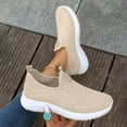 thumbnail image 6 of Domuza Womens Orthopedic Shoes Arch Support Non Slip Slip on Tennis Shoes Lightweight Knitted Mesh Stretch Walking Shoes Soft 2026 Foam Shoes Khaki 7.5（EU-39）, 6 of 6