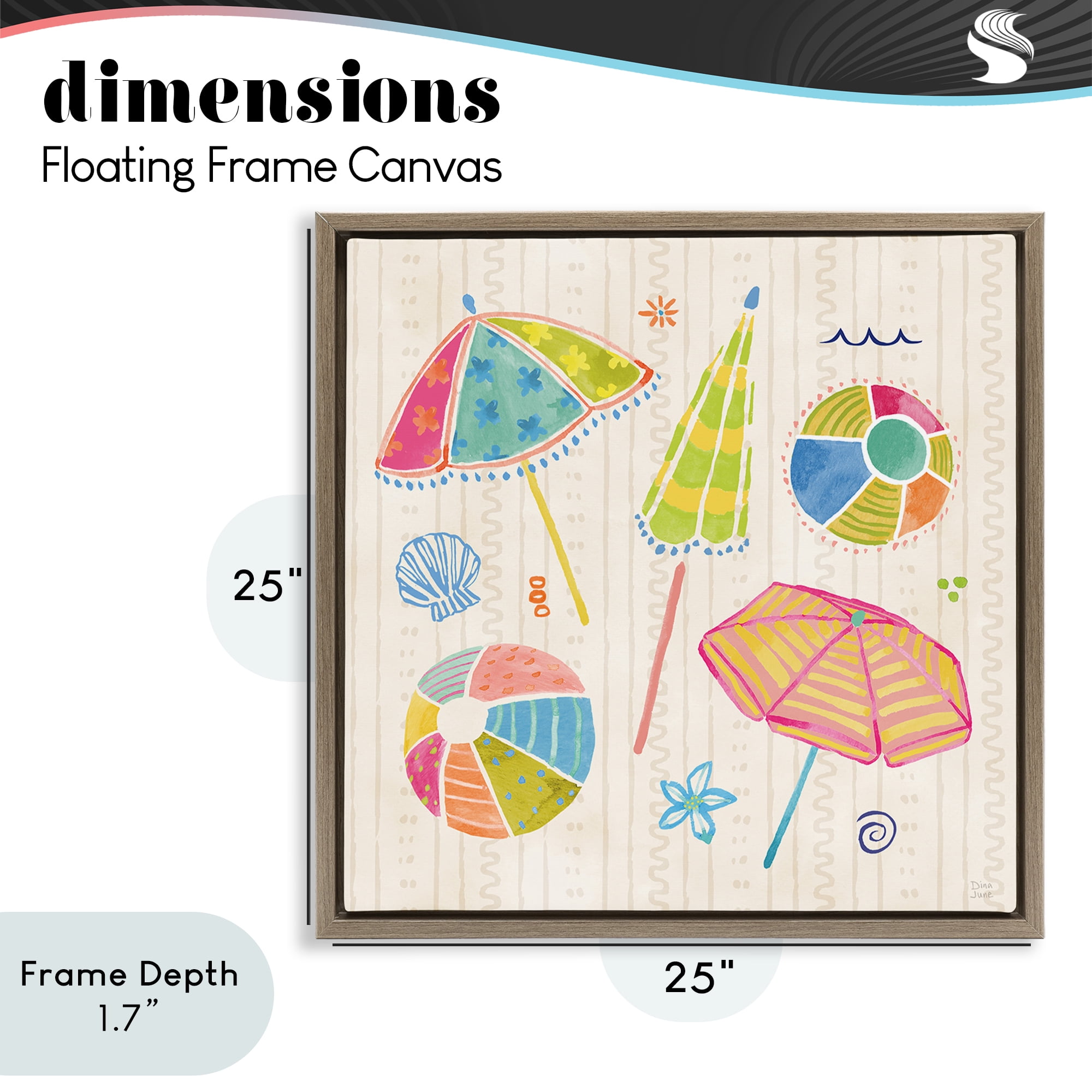 Stupell Industries Fine In The Sunshine Brown Framed Floater Canvas Wall Art, design by Dina June