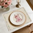 thumbnail image 4 of RKSTN Polyester fiber placemat Watercolor Easter Placemat Flower Checkered Rabbits Easter Egg Home Kitchen Table Decoration Table Mat room decor, 4 of 5