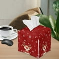 thumbnail image 2 of ZUXONGSY Christmas Deer Square Tissue Box Covers PU Leather Tissue Cube Box Cover Wear Resistant Facial Tissue Case Waterproof Tissue Cover Christmas Home Decoration, 2 of 7