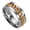 Gold, variant on Titanium Steel Spinner Ring: Unique Chain Design, Exotic Style Fashion Ring for Men and Women