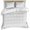 White, variant on Dark Brown Duvet Cover Set, Vintage Country Monochrome Chocolate Color Soft Duvet Cover Full Size Bedding Set 4 Pieces, 1 Quiltcover and 2 Pillowcases with Zipper, 1 Bed Sheet for All Seasons