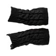 thumbnail image 1 of ZLight 1 Pair Fingerless Mittens Fashionable Simple Knitting Craft Clothes Accessory for Decoration Keeping-warm Wear Black 1Set, 1 of 6