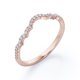 thumbnail image 4 of JeenMata Alianza de Boda Curvada con Forma de Nube de Diamantes de Talla Redonda de 0,15 TCW y Pavé Festoneado en Oro Rosa de 10 K, 4 of 6