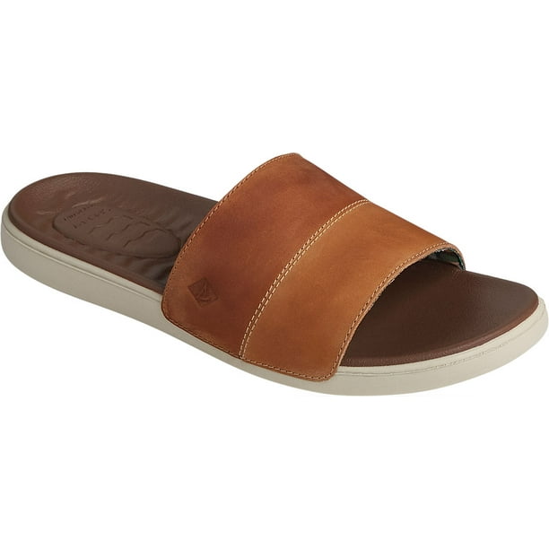 sperry plushwave dock leather slide