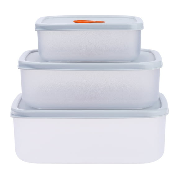 REGALWOVEN Plastic Meal Prep Food Containers, Leakproof Stackable Lunch Box Rectangle 3 Pack
