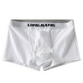 thumbnail image 2 of Riecok Mens Cotton Briefs Short Leg Mid-Rise Stretch Breathable Covered Waistband Boxer Briefs White M, 2 of 4