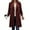 34#Wine, variant on Wool Coats for Women Casual Notch Lapel Single Breasted Pea Coats Fall Winter Mid Length Long Peacoat Trench Coat Dark Green M