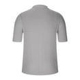thumbnail image 3 of IYTR Mens Knit Shirts Short Sleeve T Shirts Comfy Button Up Turndown Collar Casual Solid Color Summer Fashion Regular Fit Beach Shirt Gray S, 3 of 6