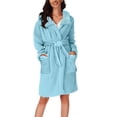 thumbnail image 1 of Jindong Peignoirs en Peluche pour Femmes Pyjamas à Capuche d'Automne et d'Hiver pour Femmes Peignoir Thermique en Peluche Robe de Nuit Robes pour Femmes, 1 of 6