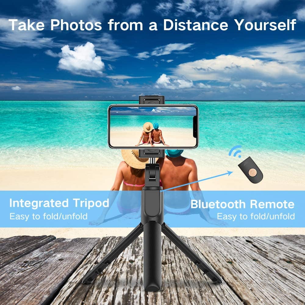 Selfie Stick Bluetooth, Doosl Selfie Stick Trépied - Trépied extensible  avec télécommande - Support de téléphone Facetime, Trépied Selfie Stick  sans fil, Trépied portable pour téléphone 