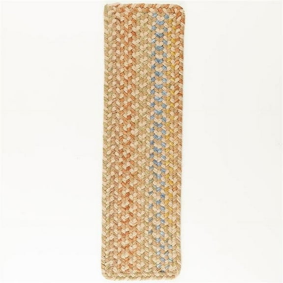 Rhody Rug WO51A008X028B 8 x 28 ft. Woodstock Stair Tread, Khaki & Multi Color