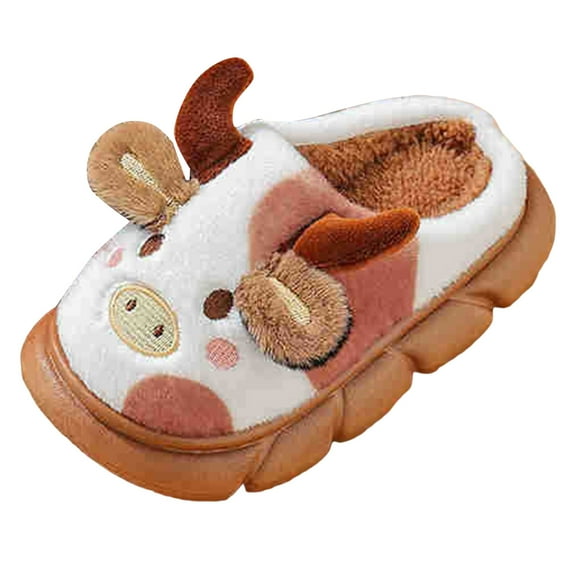 KEXE Slippers For Kids Girls Slippers Size 12 Warm Slippers For Girls Boys Kids Toddlers Winter Indoor House Home Shoes 3.5-4 Years