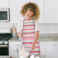 thumbnail image 4 of Red and Green Christmas Pattern Kids Aprons for Girls and Boys,Adjustable Neck Strap Toddler Aprons for Kids Cooking Baking, 4 of 7