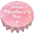 thumbnail image 3 of Mother''s Day Tablecloth Round 60 Inch for Mothers Day Decorations, Pink Petals Table Cover, Washable Polyester Table Cloth for Kitchen Party Picnic Dining Decor, 3 of 6