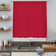 thumbnail image 5 of Pure Red Sheer Curtains 63 Inches Long, Simple Solid Color Light Filering Curtains, Breathable Simi Curtain Privacy Drapes for Living Room Bedroom Lightweight Window Treatment, 5 of 9