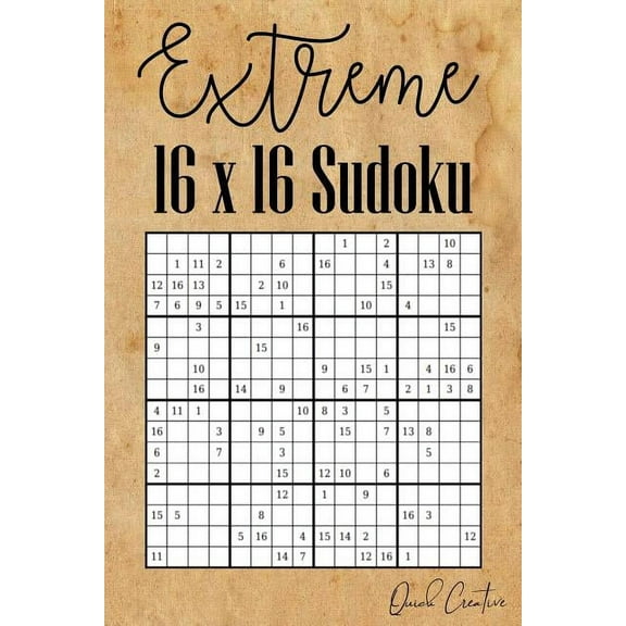 Extreme 16 x 16 Sudoku: Mega Sudoku featuring 55 HARD Sudoku Puzzles and Solutions, (Paperback)