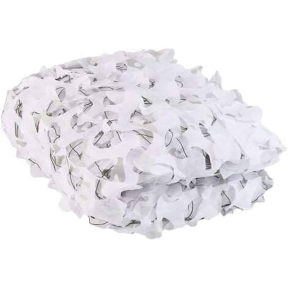 Voile d'Ombrage 1.5*2m camouflage Blanc pour Ombrager le Toit d'Un patio